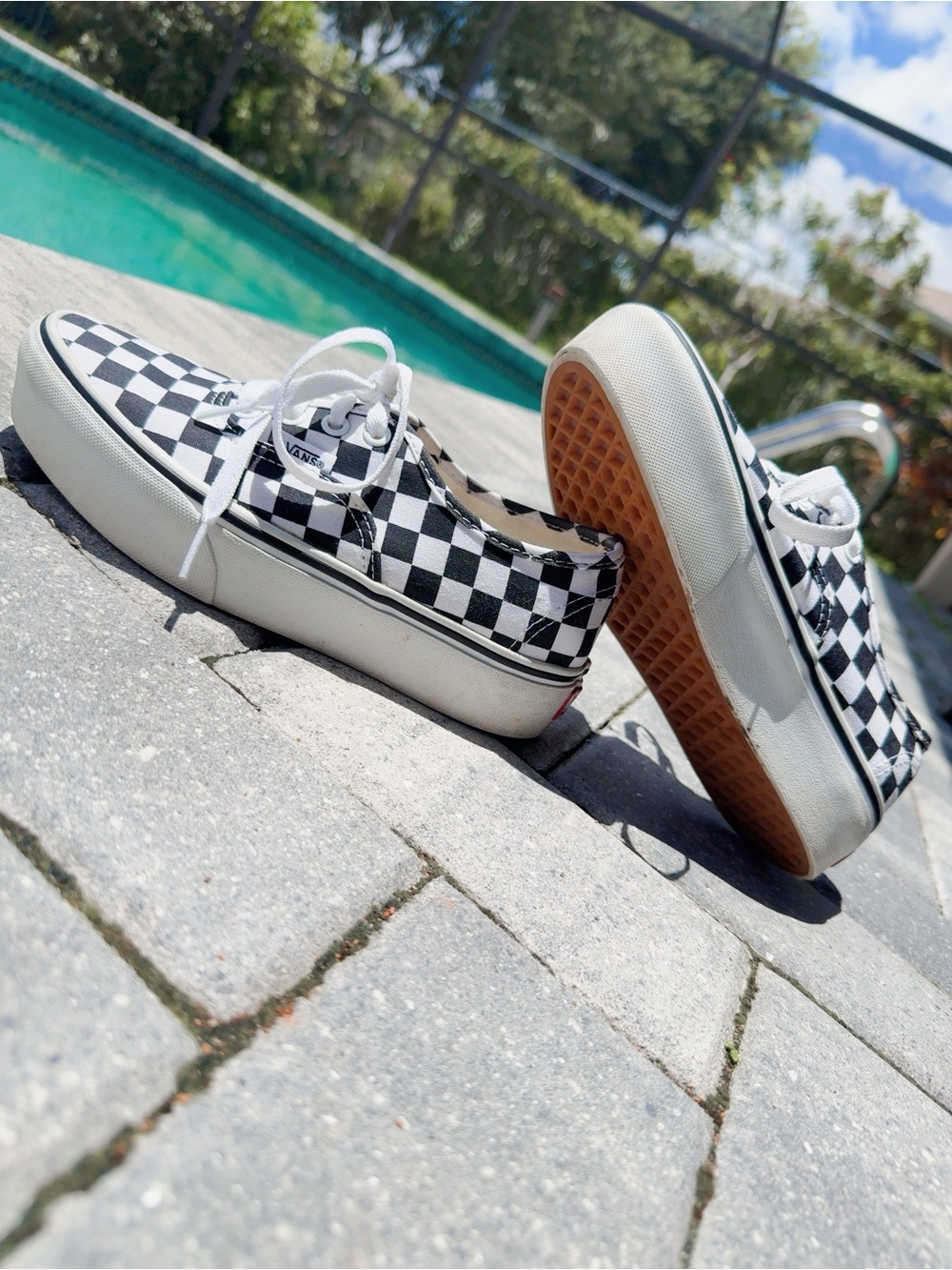Vans checkered platform sneaker shoes